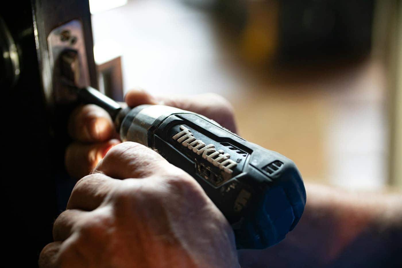 A power drill used for appliance repairs