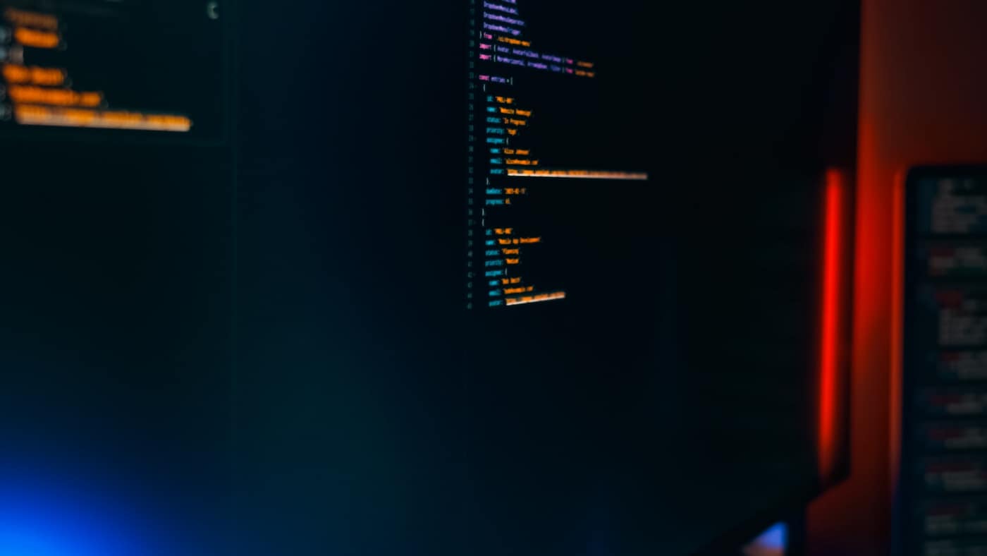 Lines of code on a computer monitor