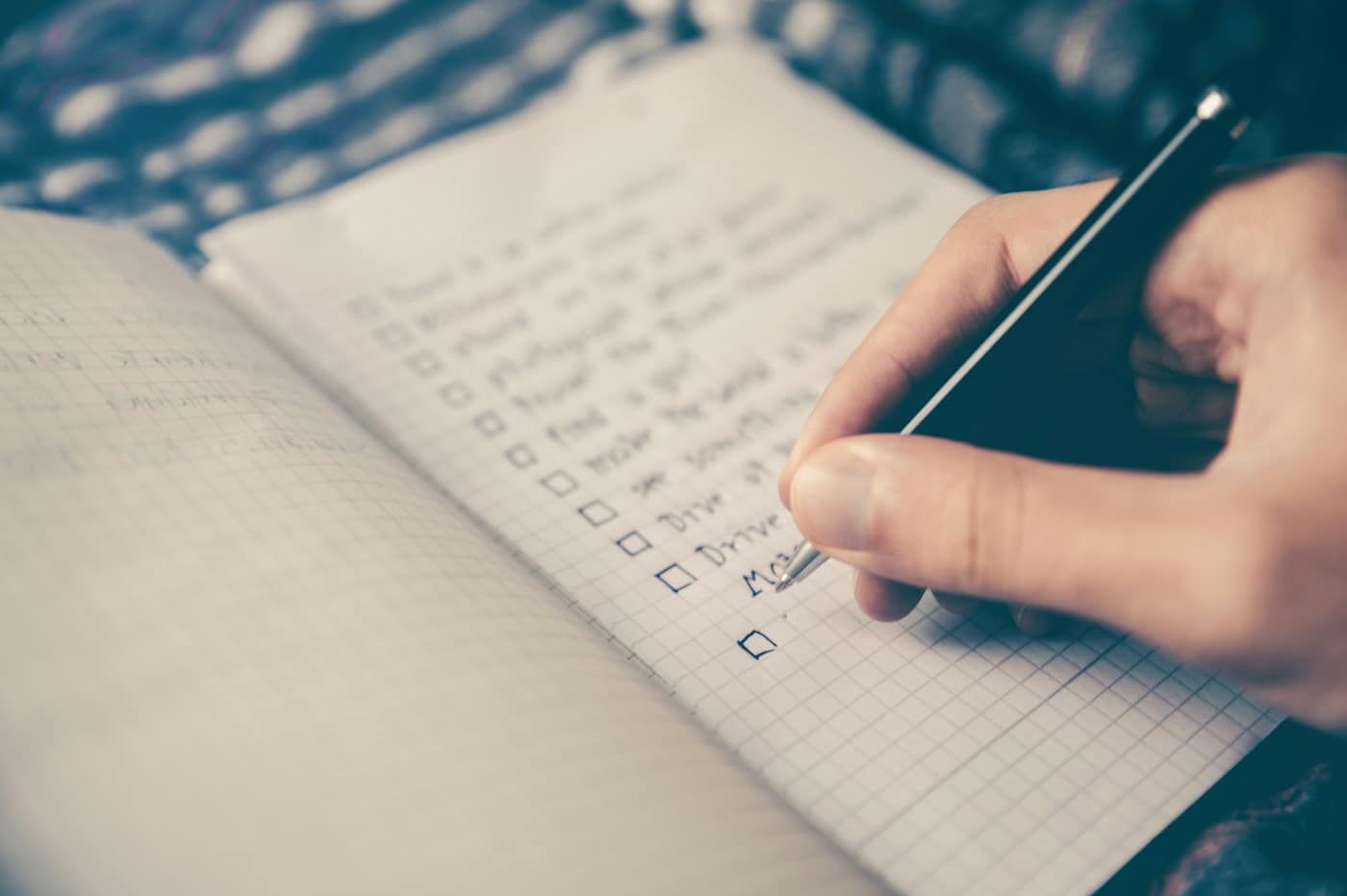 An event planning checklist and notes