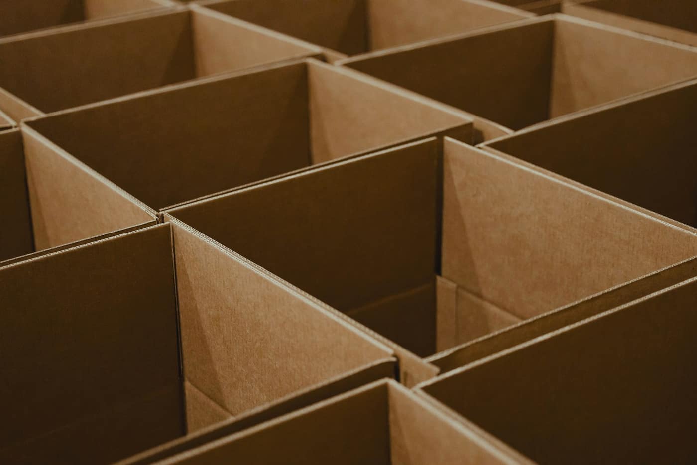 Moving boxes packed and ready for a move