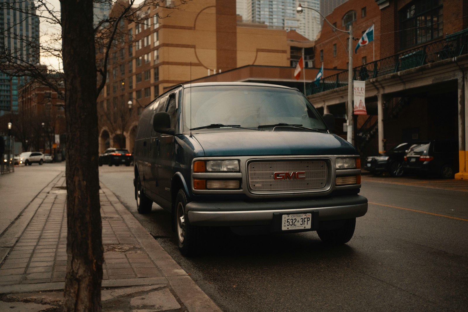 A work van parked on the street for a call-out