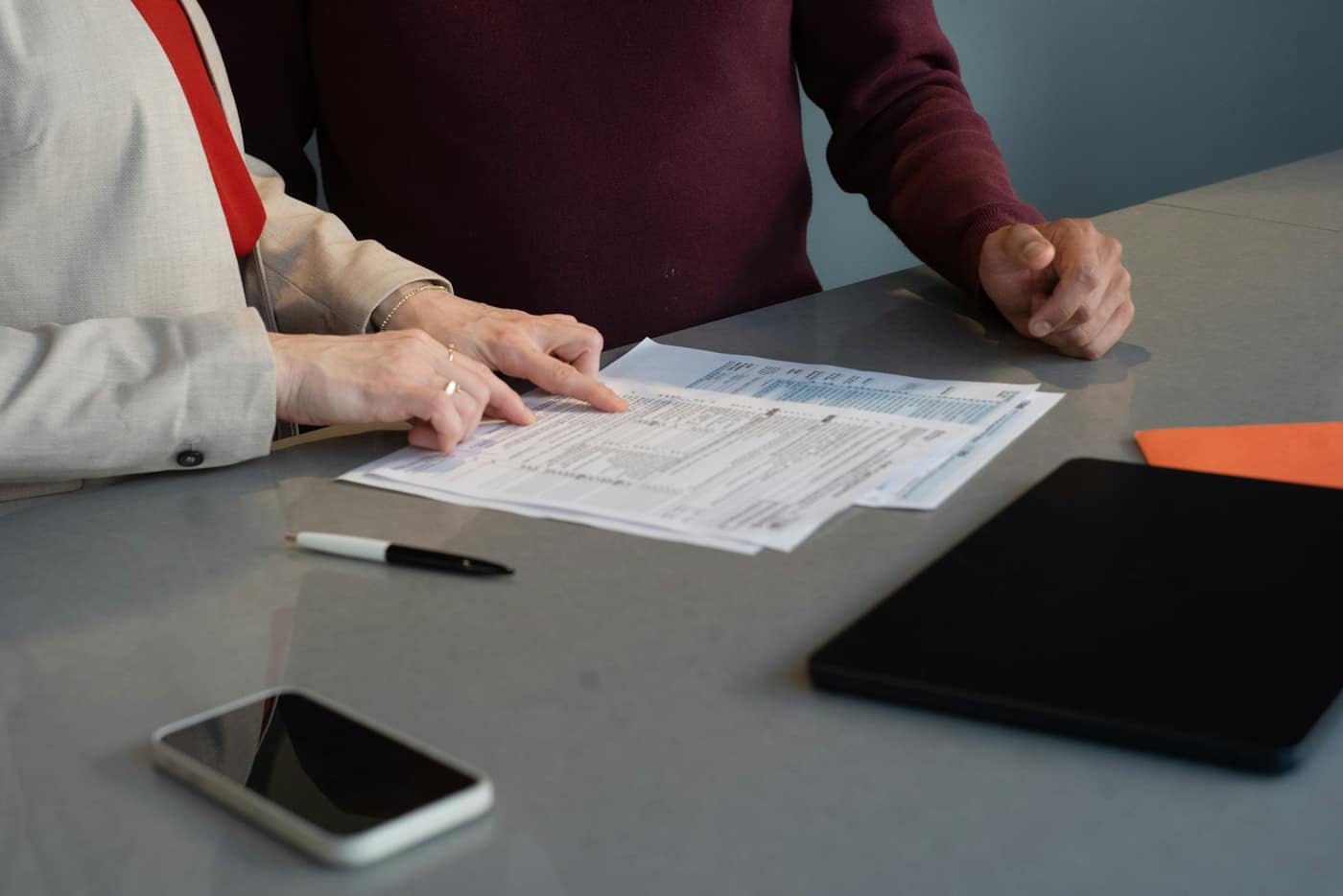 Reviewing invoice documents together
