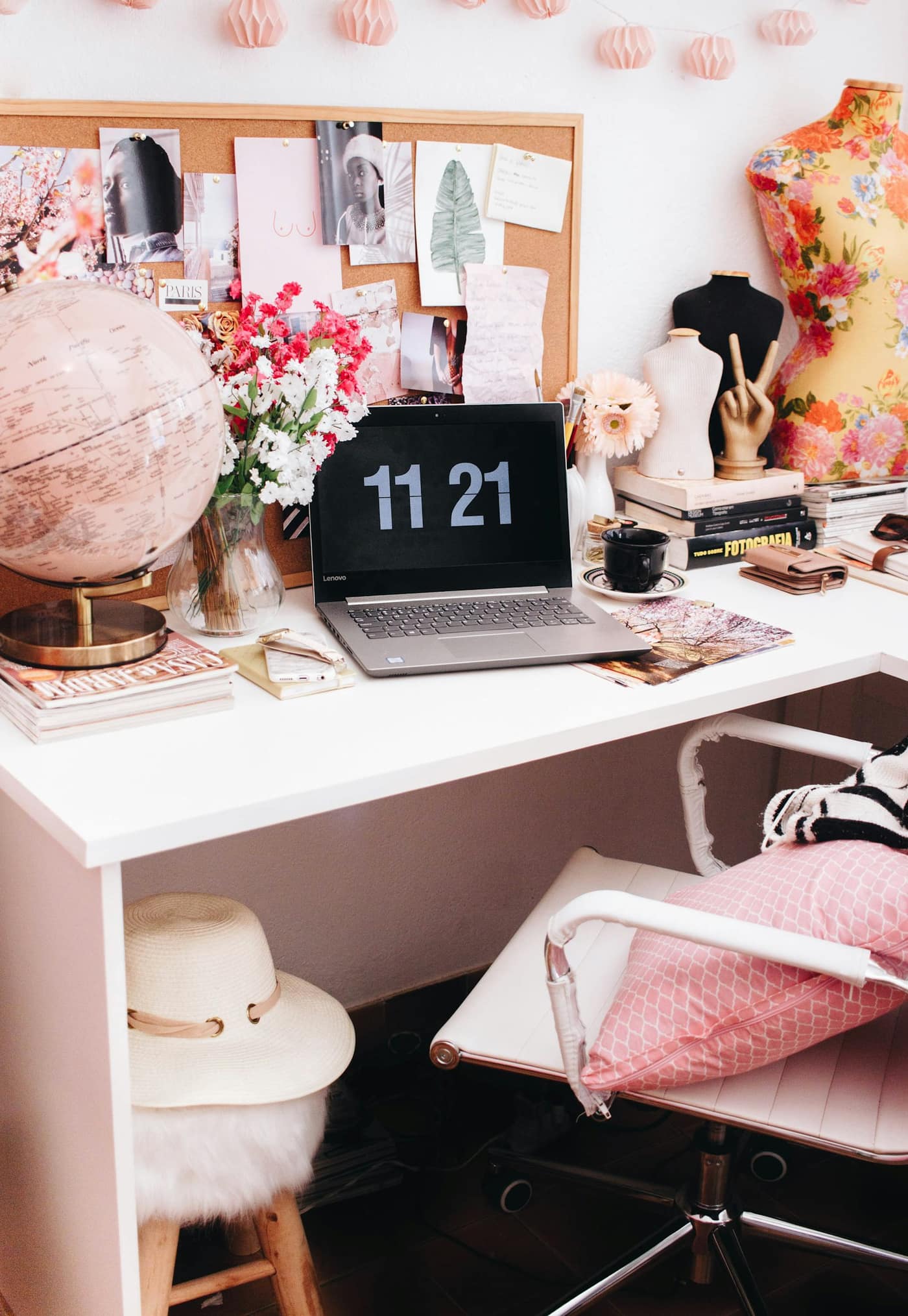 An open laptop on a table