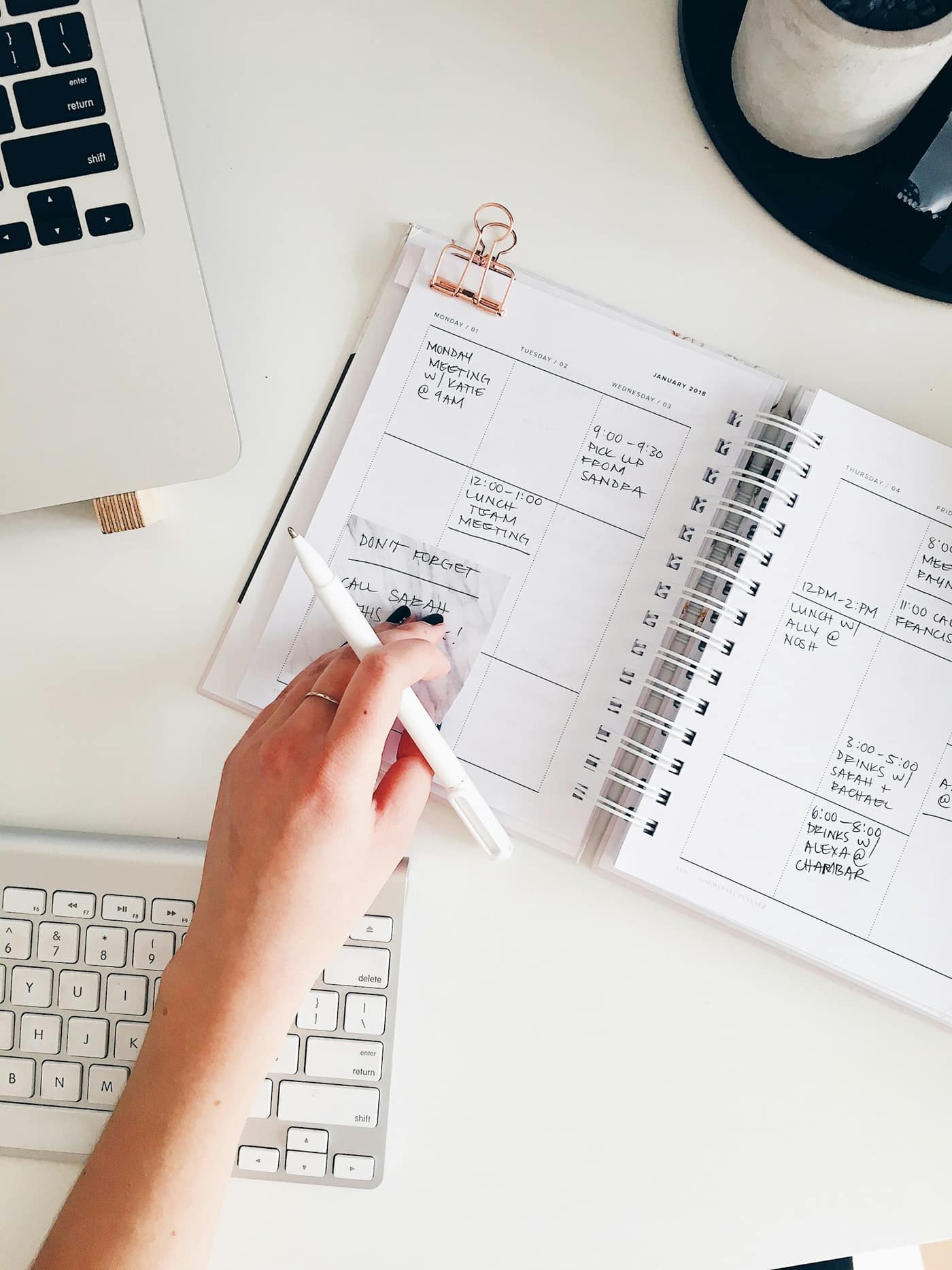 A planner and schedule for organising tasks